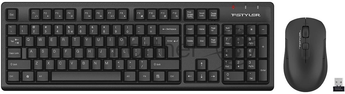 Комплект клавиатура+мышь A4Tech FStyler FG1200S беспроводной, USB, чёрный