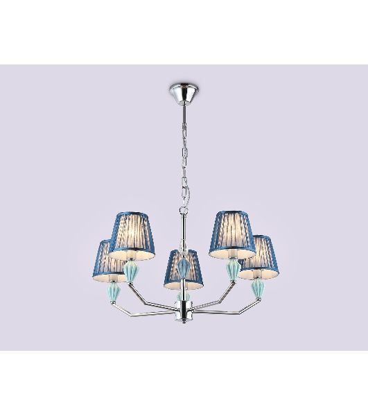 Люстра Ambrella light LH75061/5 CH/DB хром/темно синий E14/5 max 40W D690*810