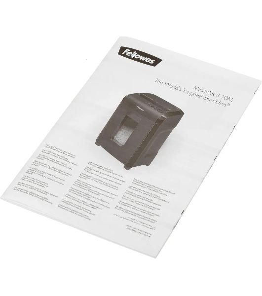 Шредер Fellowes Powershred 10M FS-4630601 DIN P-5, 2х15мм, 10лст., 19лтр., Safety Lock, с микрорезкой