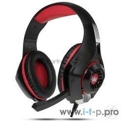 Наушники Crown CMGH-101T  jack 3.5 черный/красный