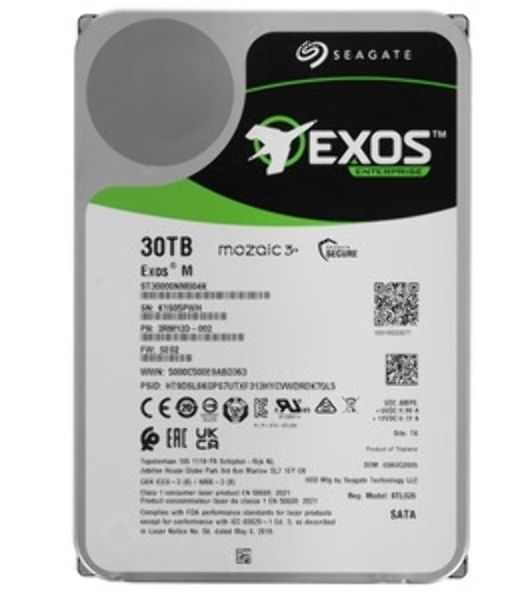 Жесткий диск серверный Seagate 3.5" 30Tb Seagate Exos M SATA 6Gb/s, 7200rpm, 512MB, 512e, CMR, Mozaic 3+, Bulk