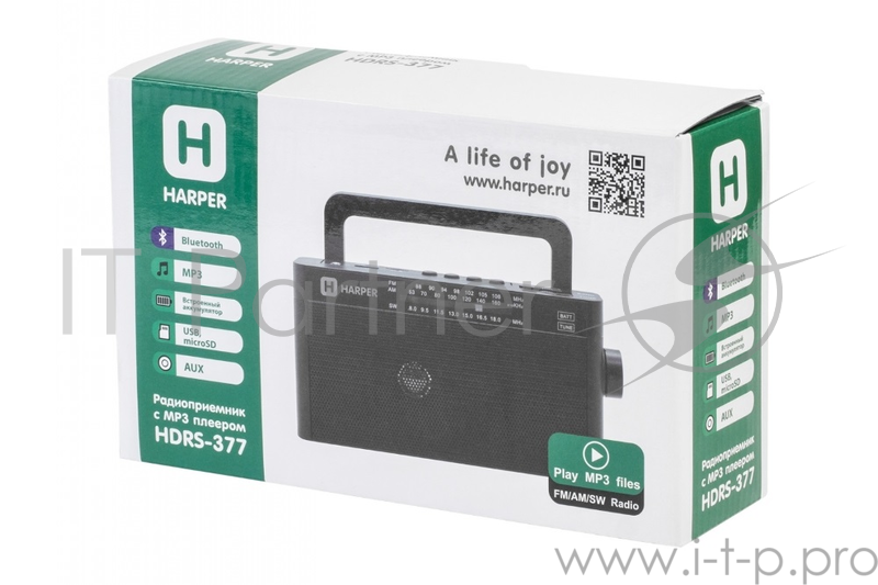 Радиоприемник Harper HDRS-377 черный