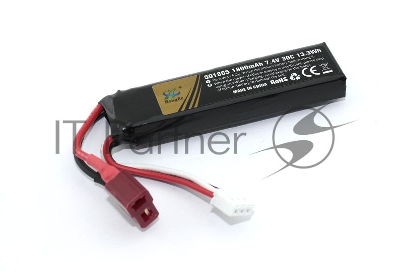 Портативный аккумулятор Li-Pol 7.4v 451865 1800mAh T-plug