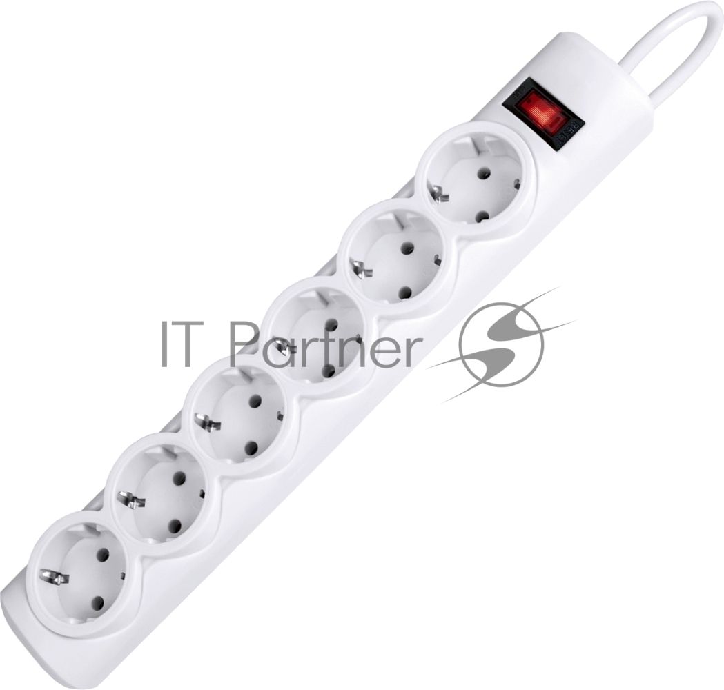 Сетевой фильтр Defender DFS 151 1,8 м, белый, 6 розеток