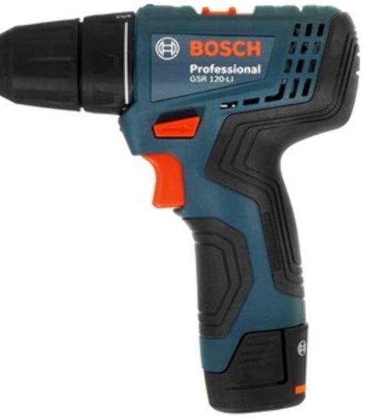 Дрель-шуруповерт Bosch GSR 120 Li, 12 В, 2 Ач, 30 Нм, щеточный
