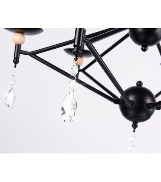 Светильник Ambrella light TR9597/6 BK черный E14/6 max 40W D660*880