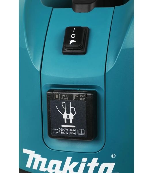 Строительный пылесос Makita VC2512L серый, 1000 Вт, уборка сухая/влажная, пылесборник мешок/контейнер, 25 л