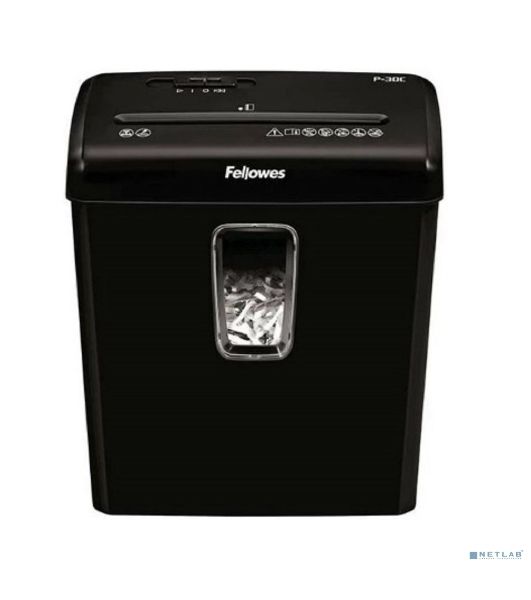 Шредер Fellowes® Powershred® P-30C, DIN P-4, 4х34 мм, 6 лст., 15 лтр.