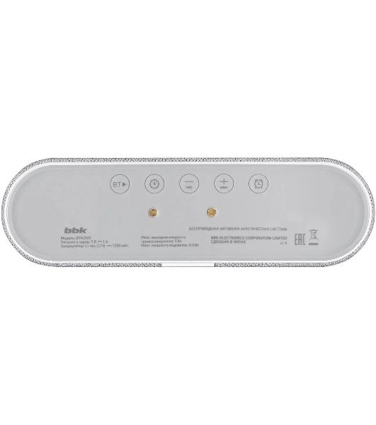 Портативная колонка BBK BTA2020 белый 5W 1.0 BT 10м 1200mAh