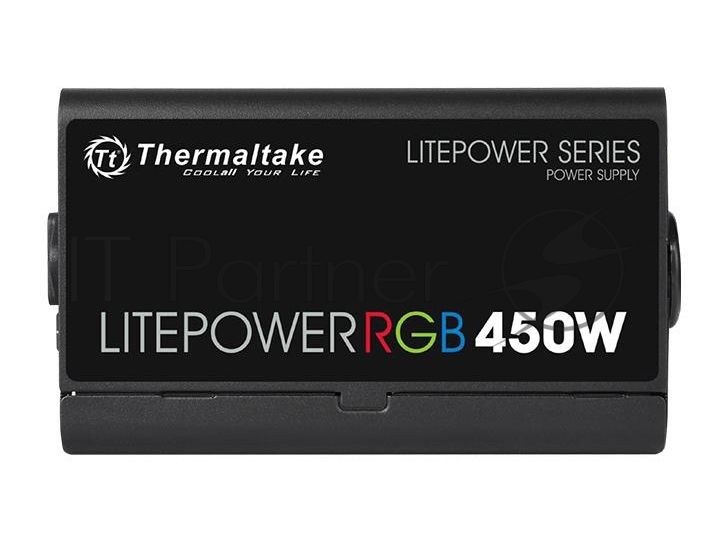 Блок питания Thermaltake Litepower RGB 450W (PS-LTP-0450NHSANE-1) v2.3, A.PFC, 80 Plus , Fan 12 cm, Retail