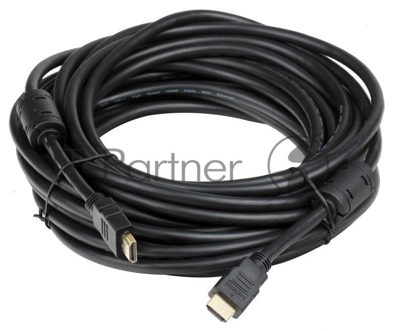 Кабель HDMI-HDMI ver1.4 19M/19M 10м, позолоченные контакты Ферритовые кольца.
