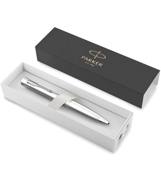 Ручка шариковая Parker Urban Core K314 (CW2143641) Metro Metallic CT, M, синие чернила, подарочная коробка