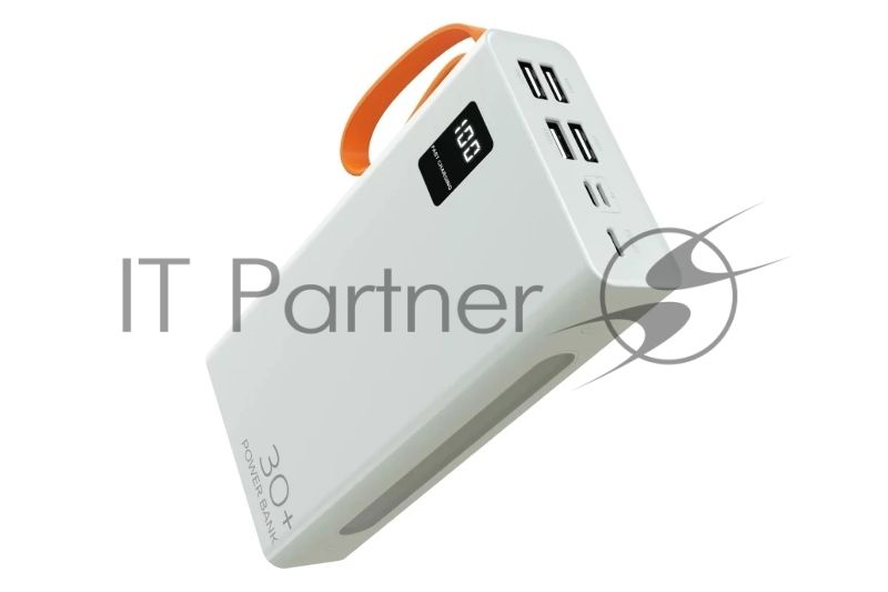Портативный аккумулятор More choice (4620202550583) PB22-30 с кабелем 2USB 2.1A - 30000mAh белый