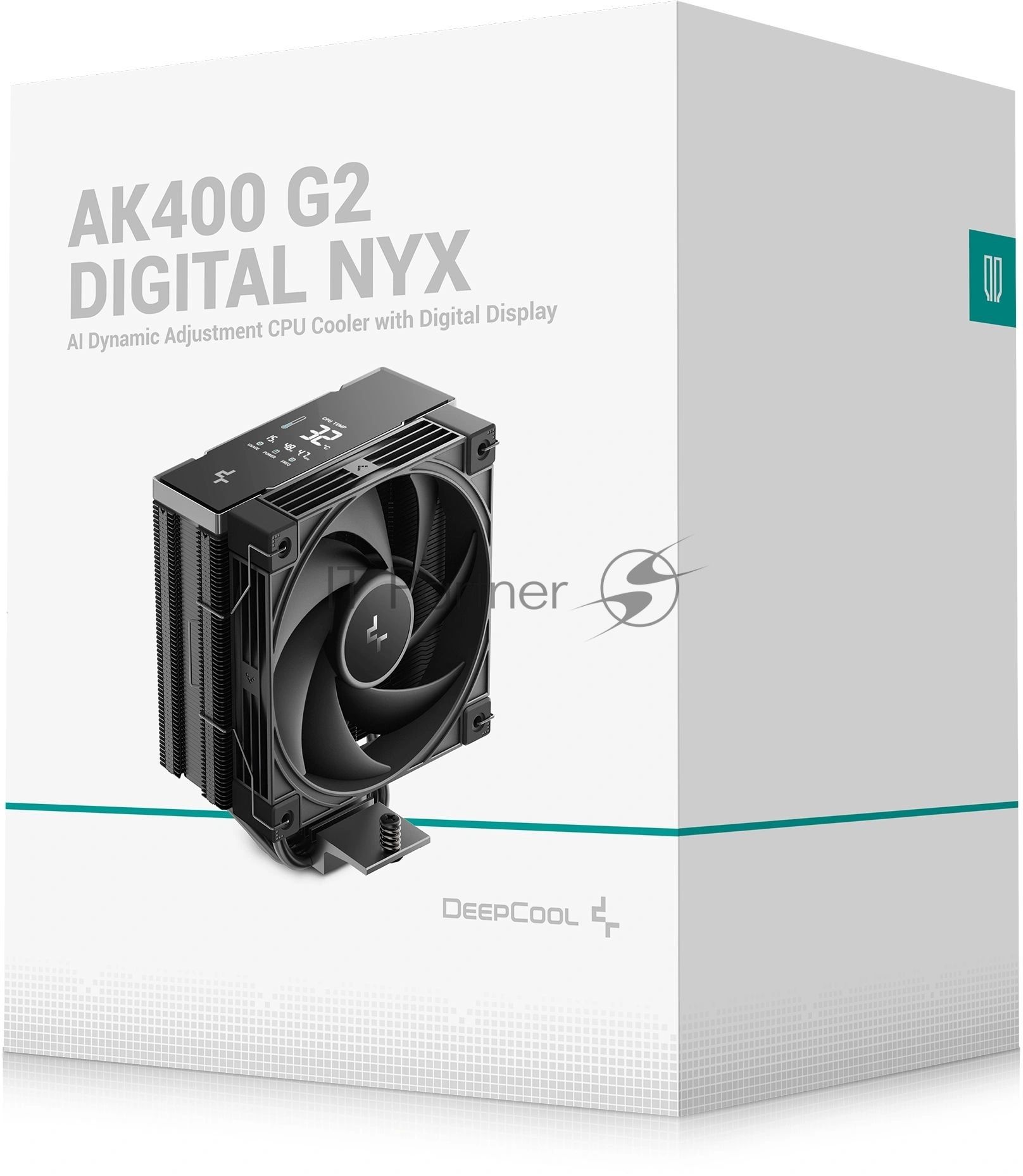 Кулер для процессора DEEPCOOL AK400 G2 DIGITAL NYX LGA1851/1700/1200/115X/AM5/AM4 (12шт/кор, TDP 220W, PWM, Fan 120mm, 4 тепл. трубки, черный) RET