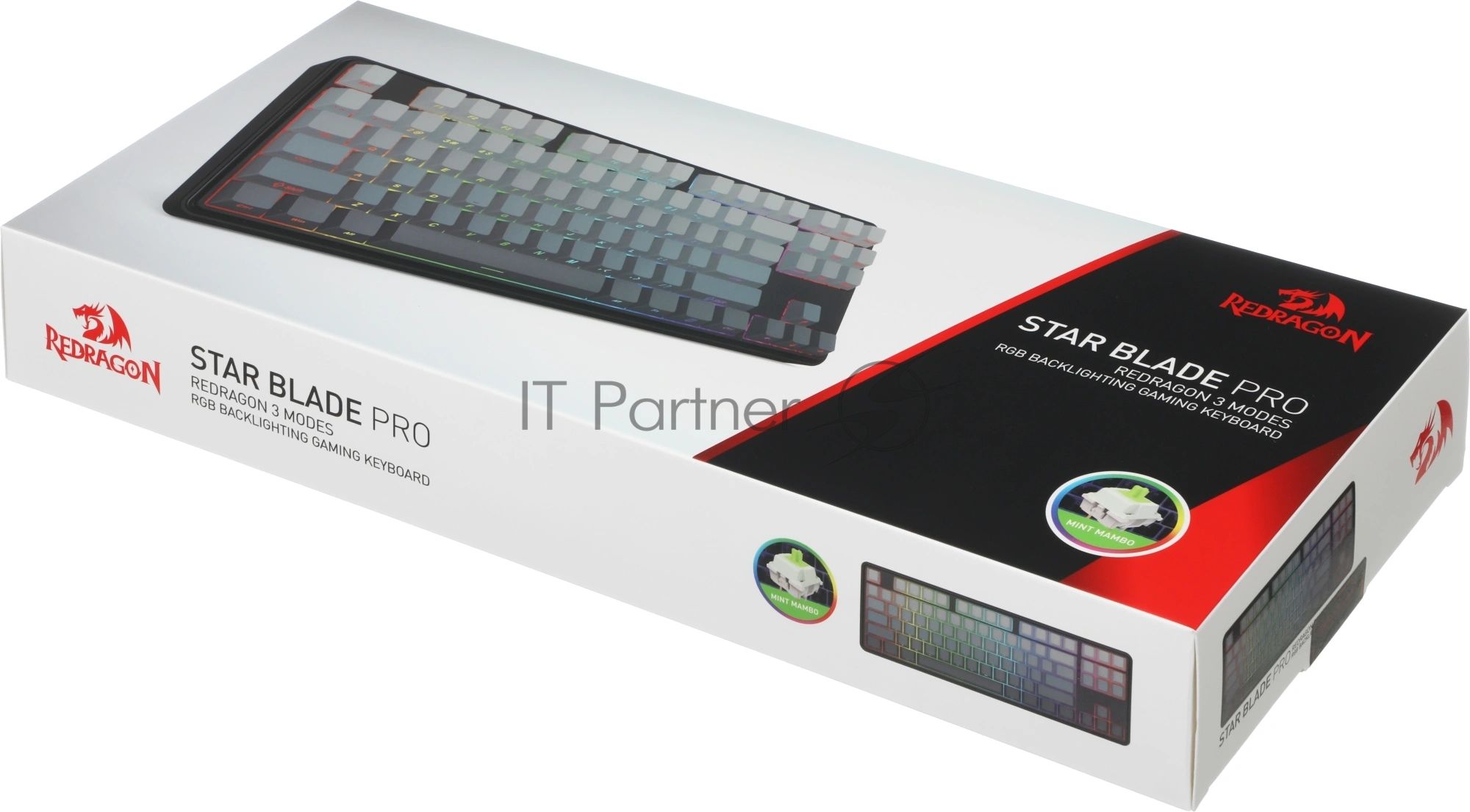 Клавиатура Redragon Star Blade Pro гибридная, USB Type-A, Bluetooth, радиоканал, чёрный