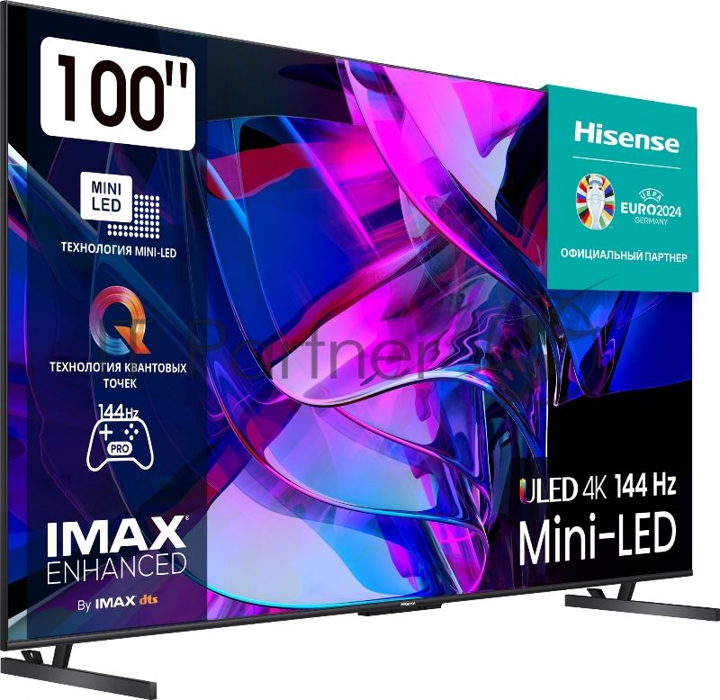 Телевизор  Hisense 100" 100U7KQ темно-серый Mini LED UHD 120Hz  Smart TV