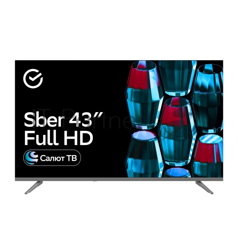 Телевизор Sber 43" SDX-43F2014 серебро DLED FHD 60Hz Салют ТВ