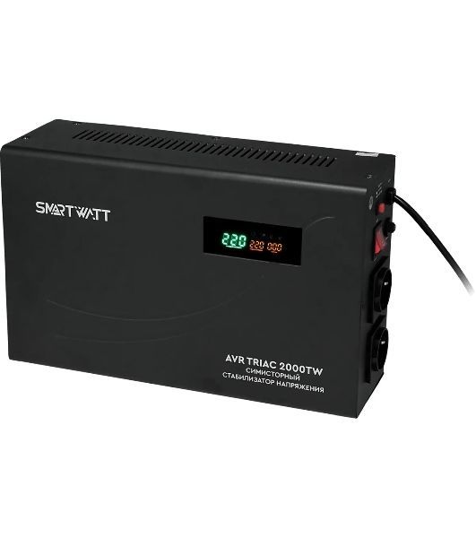 Стабилизатор напряжения Smartwatt AVR Triac 2000TW 2000ВА черный