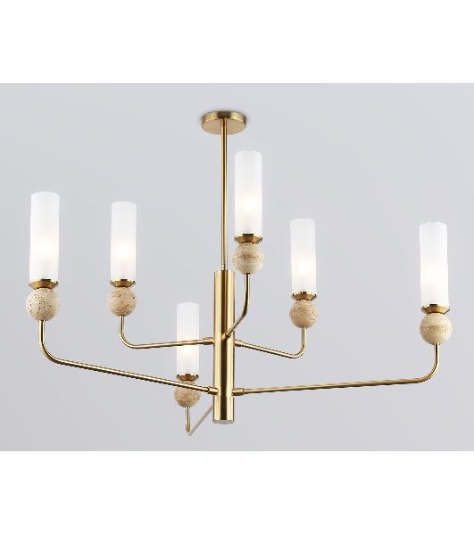 Люстра Ambrella light LH53251/6 BS/FR латунь/белый матовый E14*6 max 40W D1050*1445