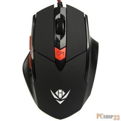 Мышь проводная Dialog MOG-11U Nakatomi Gaming - 6 кнопок + ролик, USB,черная