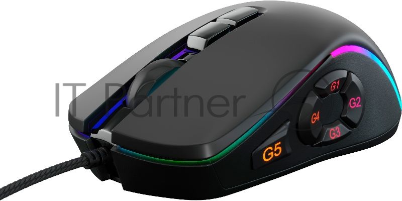 Мышь проводная GMNG XM003 черный, 32000 dpi, USB, кнопки - 10