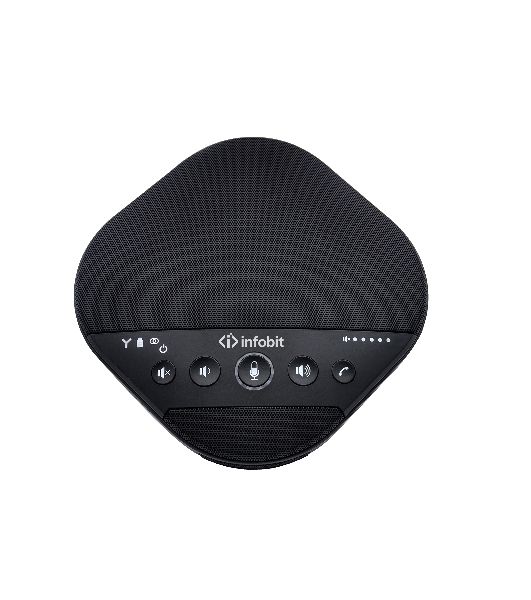 Спикерфон Infobit [iSpeaker M600] Комплект беспроводных всенаправленных спикерфонов, 5,8G, 5-метровый захват на 360 градусов, можно объеденить в каскад до 2х штук. Для помещений до 100 квадратных метров и 30 человек.