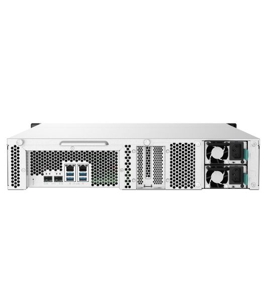 Сетевое хранилище без дисков SMB QNAP TS-832PXU-RP-4G 8-Bay 2U rackmount NAS, AL324 quad-core 1.7 GHz, 1x4Gb DDR4 RAM (max 1x16Gb), SATA 6Gb/s, 2x 10GbE SFP+ LAN, 2x 2.5 GbE LAN, 2xPSU. W/o RAIL-B02