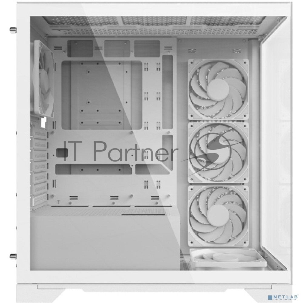 Компьютерный корпус XPG INVADER X WHITE (INVADERXMT-WHCWW) Mid-Tower Gaming ATX PC Case with Panoramic View, Tempered Glass Panels, and RGb Lighting Black
