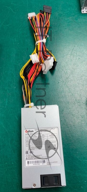 Серверный блок питания Server power supply Qdion Model U1A-A10250-S P/N:99SAA10250I1170111 1U Flex PSU 250W Efficiency 80 PLUS, Cable connector: C14