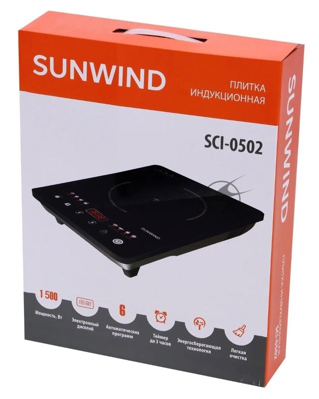 Плита настольная индукционная SunWind SCI-0502 черный стеклокерамика (настольная)