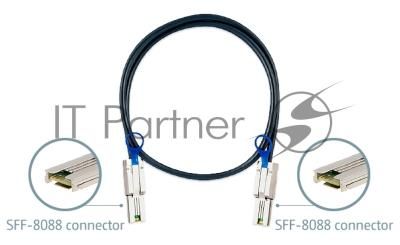 Кабель SAS для QNAP CAB-SAS10M-8088 Кабель mini SAS (SFF-8088), 1 метр