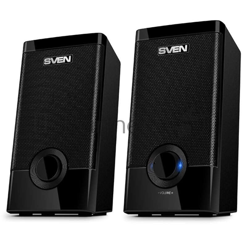 Колонки SVEN 318 черный USB-порт ПК, ноутбука или адаптер 5V DC
