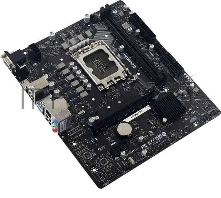 Материнская плата Biostar H610MH D5, LGA1700, Intel H610, 2xDDR5, 4xSATA, 1xM.2, 1xPCIe 4.0 x16, HDMI, D-Sub, 1x1Gb LAN, 3x3.5 мм, 7.1, microATX