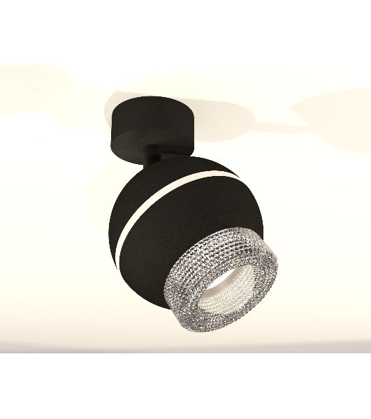 Комплект поворотного светильника Ambrella light XM1102010 SBK/CL черный песок/прозрачный MR16 GU5.3 LED 3W 4200K (A2210, C1102, N7191)
