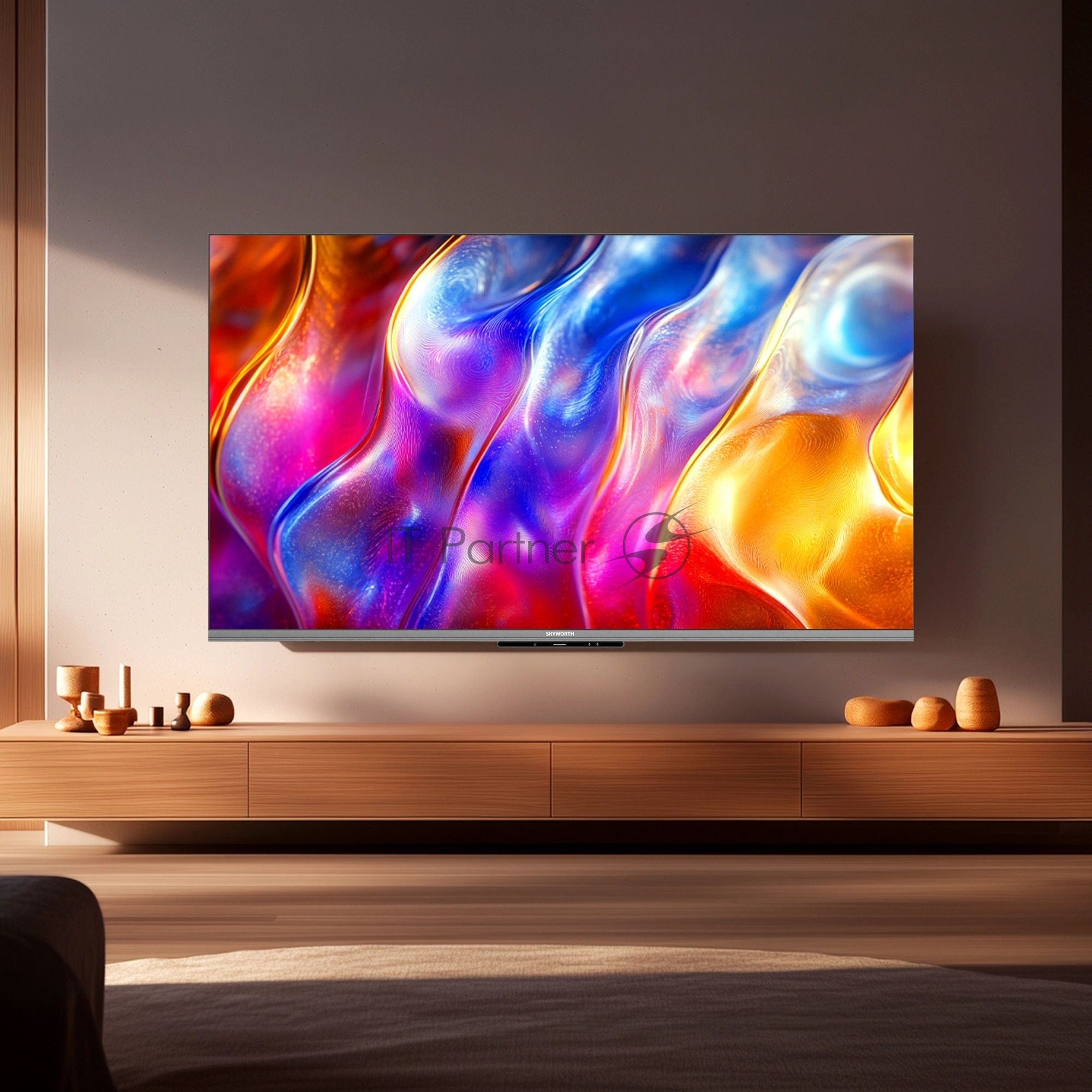 Телевизор Skyworth 43" 43Q66H QLED UHD черный 60Hz Smart TV 2GB/16GB