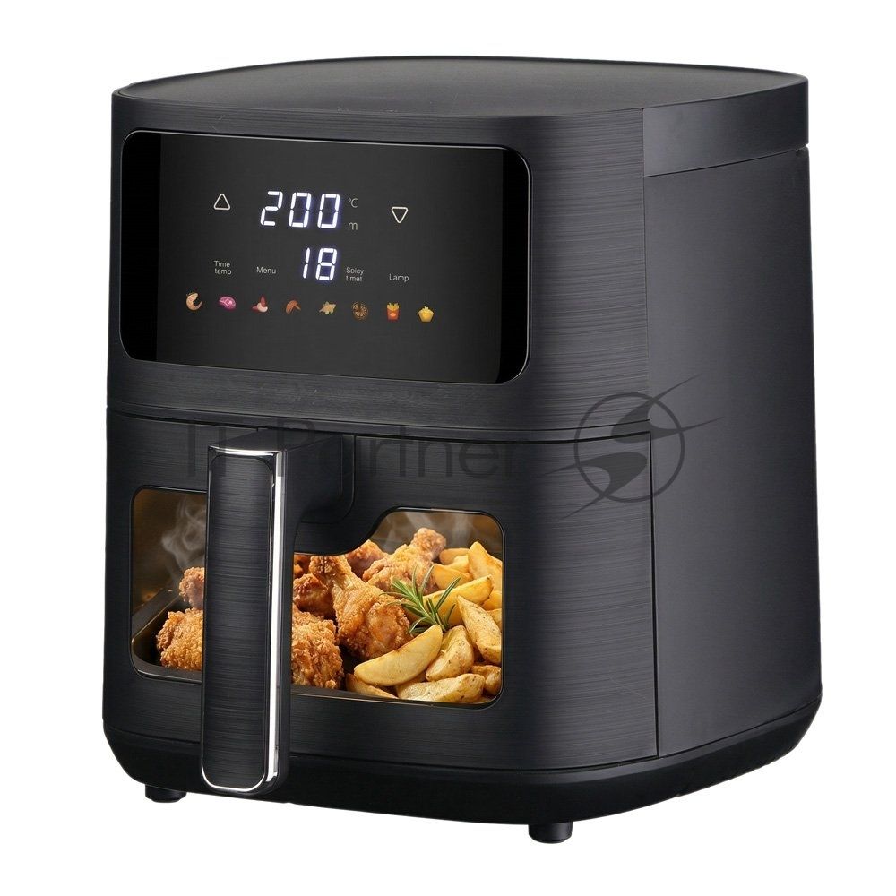 Аэрогриль Eltronic 777-08 черный, 1500 Вт, 5 л, сенсор, 10 программ