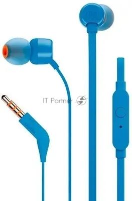 Проводные наушники JBL Tune 110 синий, внутриканальные, Jack 3.5 мм