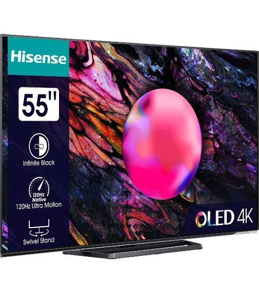 Телевизор Hisense 55" 55A85K черный OLED UHD 120Hz Vidaa