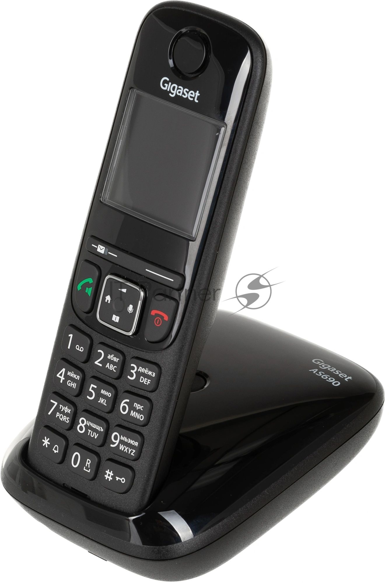 Радиотелефон Dect Gigaset AS690 SYS черный АОН