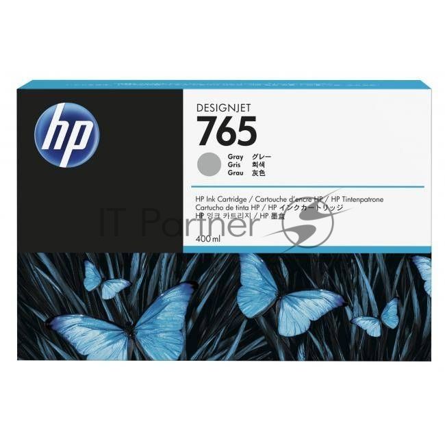 Картридж струйный HP 765 (F9J53A) серый для HP Designjet T7200 (400мл)