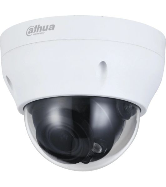 Уличная купольная IP-видеокамера Dahua 2Мп; 1/2.8” CMOS; моторизованный объектив 2.8~12 мм; механический ИК-фильтр; чувствительность 0.008лк@F1.7; сжатие: H.265+, H.265, H.264+, H.264, MJPEG; 2 потока