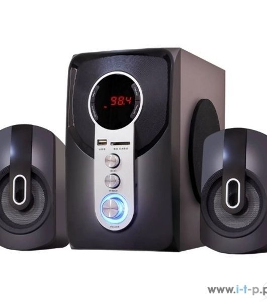Мультимедийная акустическая система GINZZU GM-405 2.1 с Bluetooth. Выходная мощность (RMS) 40 Вт. Диапазон воспроизводимых частот: 40Гц - 20КГц. Встроенный аудио-плеер: SD-card, USB-flash до 32 Gb. FM радио: 87.5МГц - 108.0МГц. Вход AUX: стерео вход (2RCA