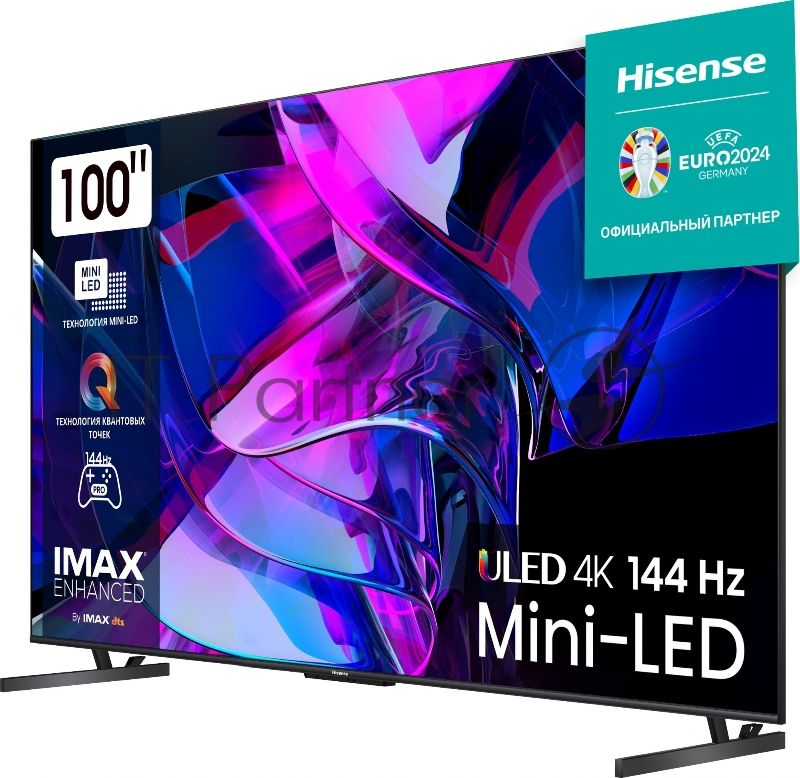 Телевизор  Hisense 100" 100U7KQ темно-серый Mini LED UHD 120Hz  Smart TV