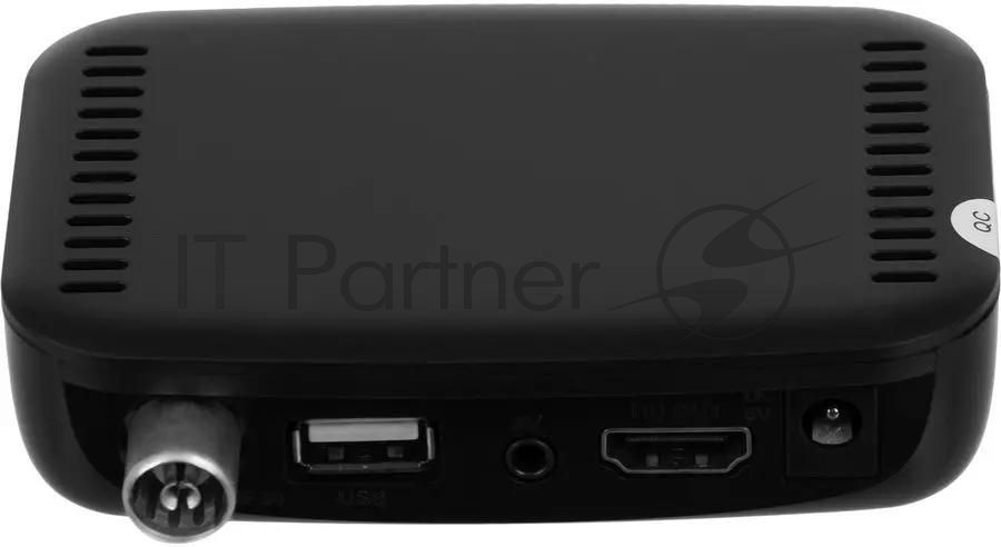Приставка для цифрового ТВ Hyundai H-DVB460 черный, DVB-T2, DVB-T, DVB-C, HDMI, USB 2.0 х2
