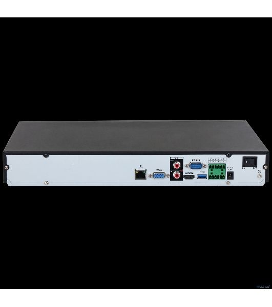 Dahua DHI-NVR5232-EI2 32-канальный IP-видеорегистратор 4K, H.265+ и ИИ 448 Мбит/с; 2 SATA III до 20Тбайт; 1 HDMI (8K), 1 VGA; 1 RJ45 1000 Мбит/с; тревожные вх./вых.: 4/2