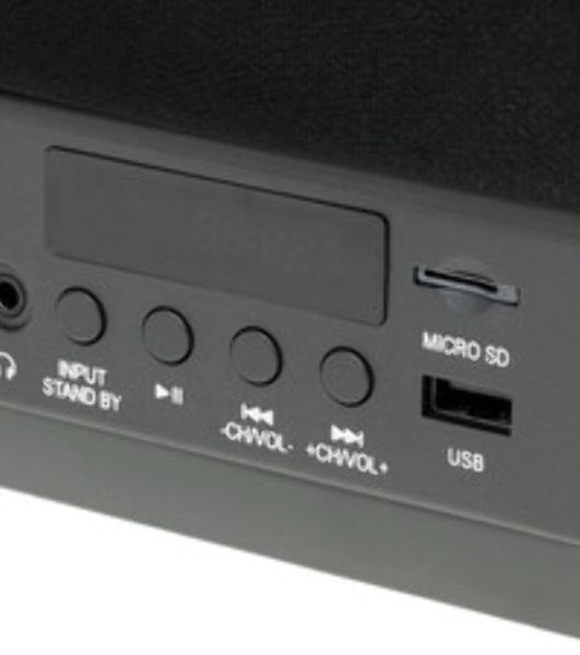 Акустическая система 2.0 SVEN MC-10, чёрный, мощность 2x25Вт (RMS), FM-тюнер, USB/microSD, дисплей, пульт ДУ, Bluetooth SVEN MC-10, чёрный, акустическая система 2.0, мощность 2x25Вт (RMS), FM-тюнер, USB/microSD, дисплей, пульт ДУ, Bluetooth