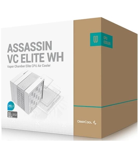 Устройство охлаждения(кулер) Deepcool Assassin VC Elite Wh Soc-AM5/AM4/1200/2066/1700/1851 белый 4-pin 22.6-29.3dB Al+Cu 300W 1772gr Ret (R-ASN4-WHNVNN-GJD)