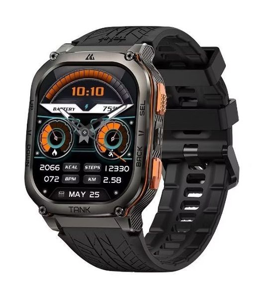 Умные часы KOSPET Tank M3 Ultra, 1.96" AMOLED, Bluetooth 5.0, GPS, IP69K, черный