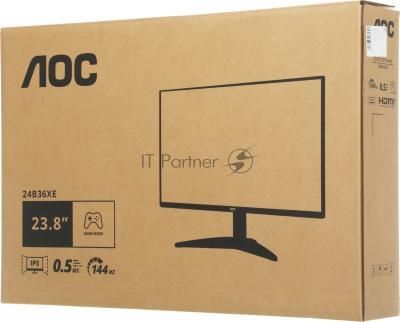 Монитор AOC 23.8" 24B36XE черный IPS LED 16:9 HDMI матовая 300cd 178гр/178гр 1920x1080 144Hz VGA FHD 2.5кг