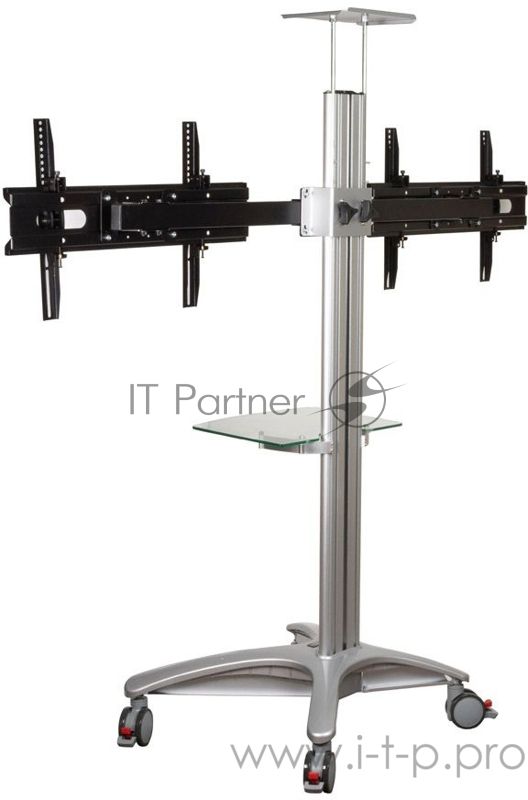 Подставка для телевизора Arm Media PT-STAND-15 (комплект из двух коробок) серебристый 26"-65" макс.120кг напольный наклон